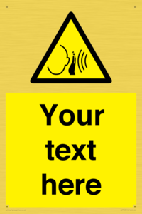 Custom warning sudden loud noise